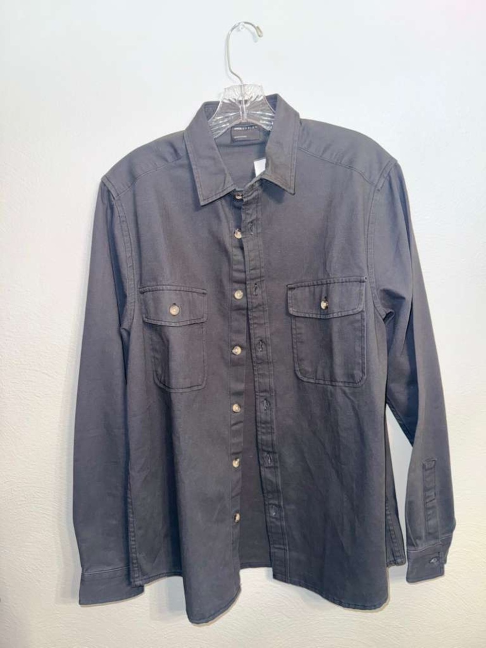 ASOS Men's Dark Gray Button-Up Shirt Jacket